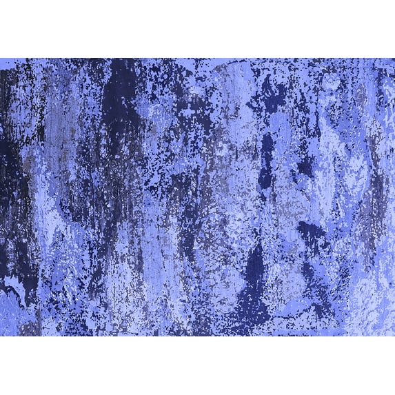 Ahgly Company Indoor Rectangle Oriental Blue Industrial Area Rugs, 3' x 5'