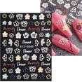 thumbnail image 7 of LINLIN 3D Embossed Spring Flower Nail Art Stickers Decals 5D Self-Adhesive White Floral Cherry Blossoms Nail Supplies Nail Art Design Decoration Accessories 4 Sheets, 7 of 7