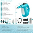 thumbnail image 2 of Canddidliike 1400W Handheld Steam Cleaner with 14-Piece Accessory Kit and Child Lock-Blue, Perfect for Stain Removal, Curtains, Car Seats, Floor, Window Cleaning, 2 of 10