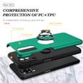 thumbnail image 3 of JTCASES for Samsung Galaxy A12 5G Case, Car Mount Bracket 2-layer Hybird Shockproof PC TPU Anti-fall Slim Fit Lightweight Magnetic Cover for Samsung Galaxy A12 5G（6.5" 2020) - Darkgreen, 3 of 7