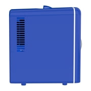 Pepsi 6 Can Portable Mini Fridge, 4L Personal Cooler with Carrying Handle, AC & 12V Car Adapter, Compact Beverage Cooler for Drinks, Skincare, and Snacks