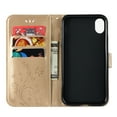 thumbnail image 4 of iPhone XS Max Case, iPhone XS Max 2018 Case - Allytech Premium Wallet PU Leather with Fashion Embossed Flower Magnetic Clasp Card Holders Flip Cover with Hand Strap, Gold, 4 of 6