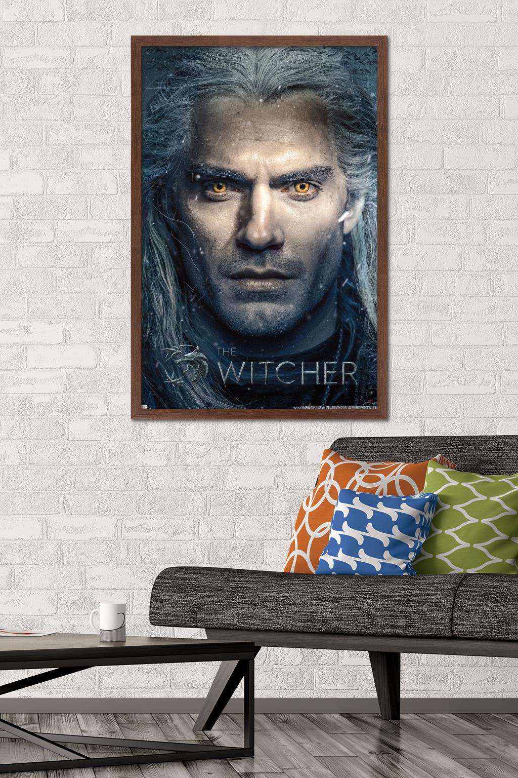 Netflix The Witcher - Closeup Wall Poster, 22.375" x 34", Framed