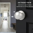 thumbnail image 5 of Knobelite (5 Pack) Round Passage Door Knob(Non-Locking Knobs), Keyless Doorknobs Interior/Exterior Door Lockset,Passage Knobs for Hallway/Closet,Satin Nickel Finish Modern Design Door Hardware, 5 of 7