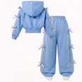 thumbnail image 6 of Enyan Kids Clothes Girls 2-Piece Outfits Long Sleeve Sweatshirt & Wide Leg Pants Set, 6 of 6