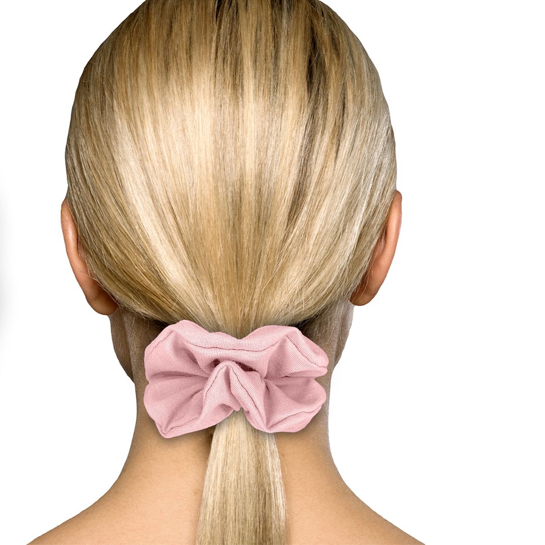 Scrunchies Cotton Knit Standard Size 3-Pack Ponytail Holder Made in USA Scrunchie King Blush