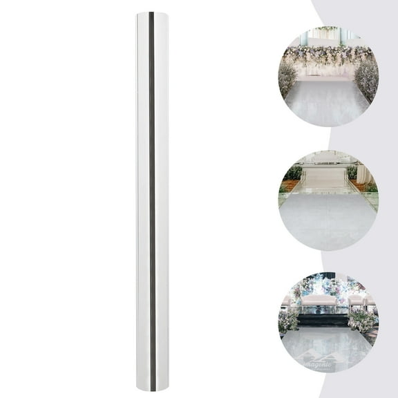 Wedding Reflective Mirror Carpet Leading Aisle Runners Mat,3.3×33 ft Non-slip Mirror Rug Pad