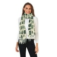 thumbnail image 2 of FORMRS Womens Scarf Winter Soft Long Big Warm Shawls Wrap Tassel Scarves, Green Geometric, 2 of 9