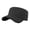 Black, variant on Military Cadet Army Cap for Men Women, Washed Cotton Twill Vintage Adjustable Flat Top Peaked Hat Casual Outdoor Daily Wear
