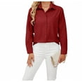 thumbnail image 5 of Vividaire Women's Button Down Shirt Long Sleeve Casual Blouse with Pocket, 5 of 5