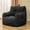 Black(S), variant on Baxluxe Plush Adult Bean Bag Chair with Headrest & Back Support,Tear Resistant Plush Fabric,Washable Cover,Comfy Lazy Lounge Chair for Indoor Use