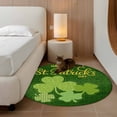 thumbnail image 2 of Round Rug 4Ft Washable Non-Slip, Happy St Patrick's Day Circle Area Rugs for Living Room Bedroom, Lucky Shamrocks Farmhouse Green Leaf Indoor Floor Mats Carpet Runner for Home Decor Aesthetic, 2 of 8