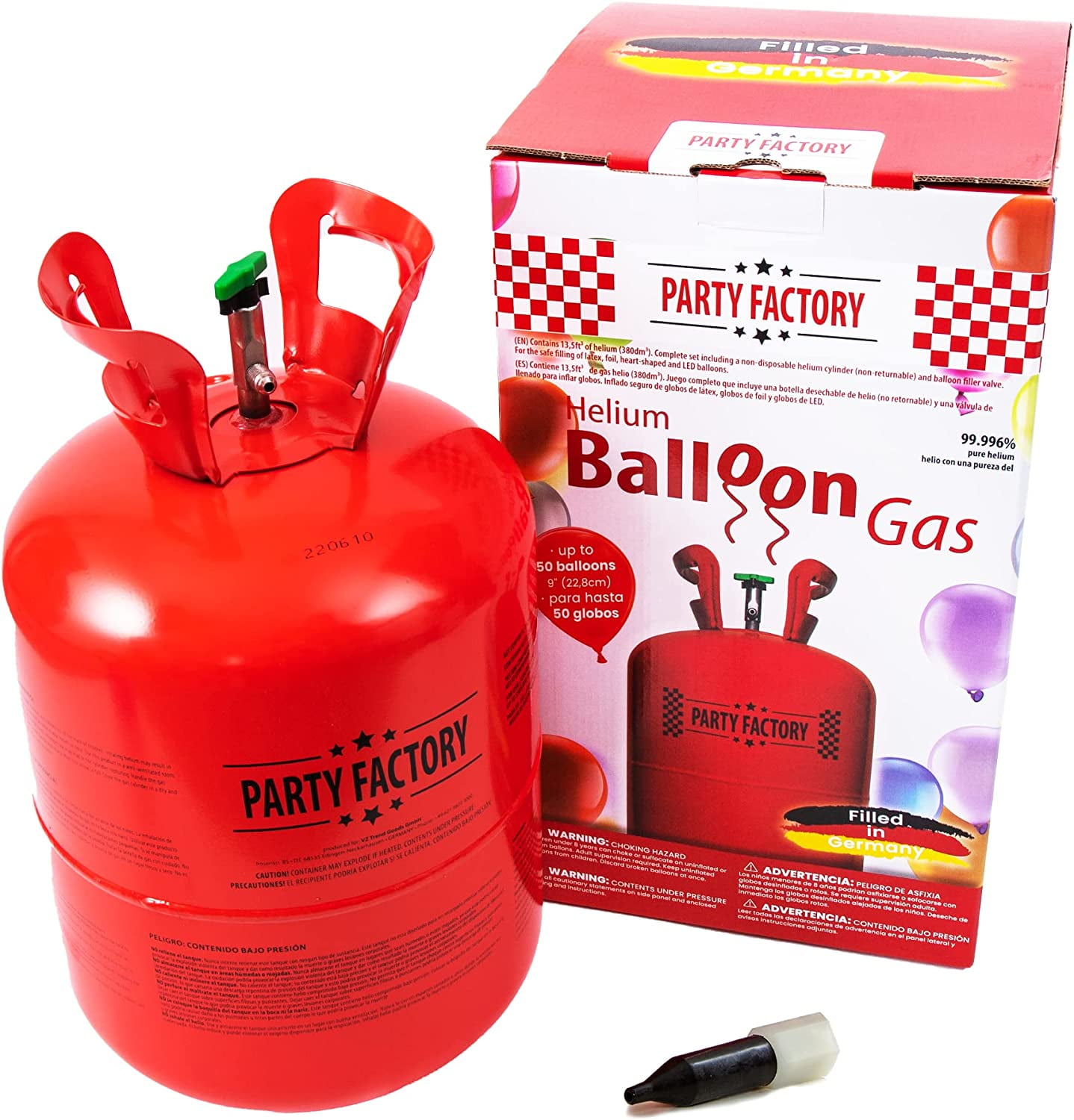 Buy Helium Tank for 50 Latex Balloons, Helium Cylinder 14.1 cu. ft. Gas