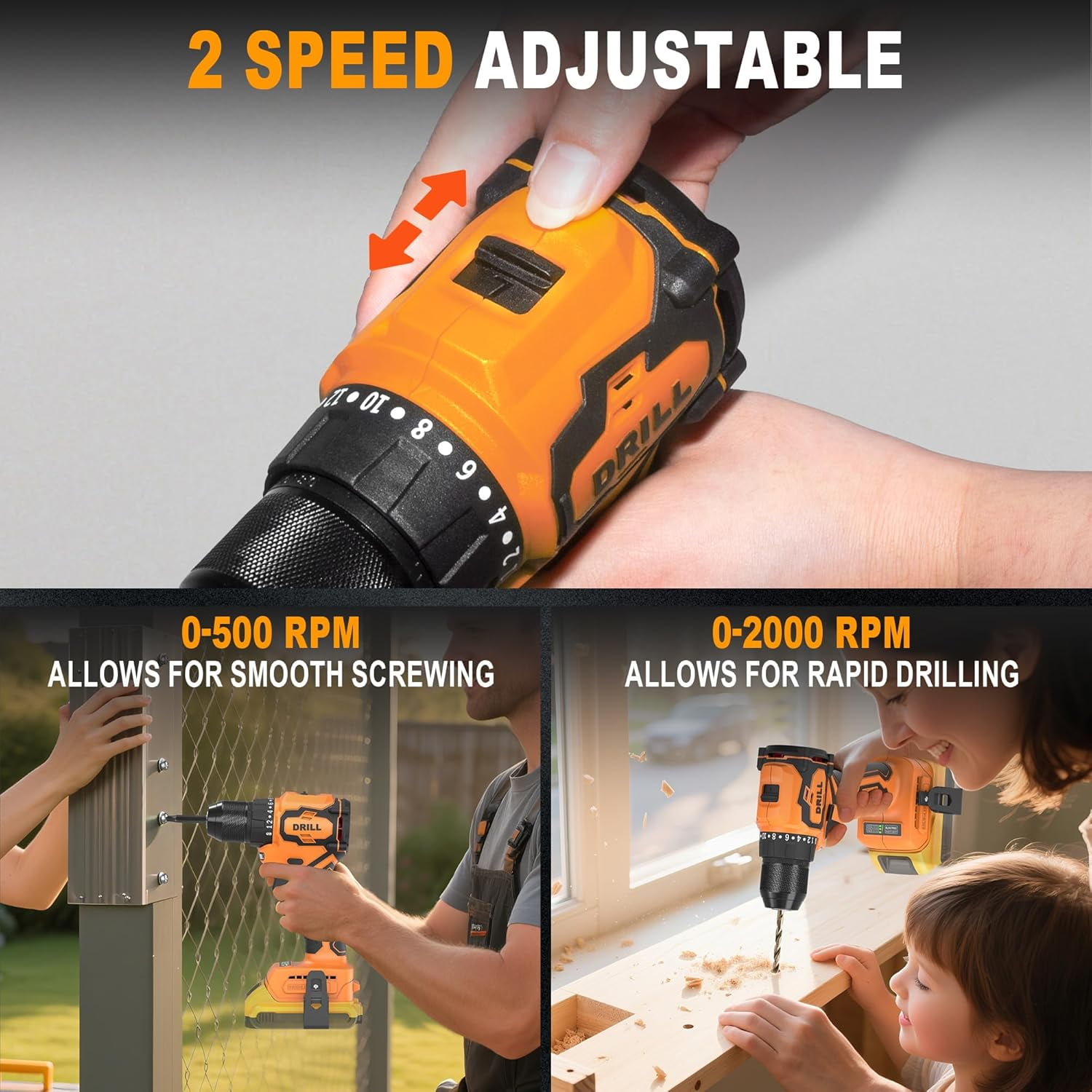 Cordless Impact Driver and Drill Combo Kit (Tool Only) Compatible with Dewalt 20V Max Battery