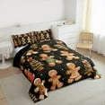 thumbnail image 3 of Manfei Princess Gingerbread Full Size Comforter Sets, Watercolor Xmas Tree Bedding Comforter Set, Merry Christmas Bedding Sets, Lightweight Room Decor Reversible 3-Piece, 3 of 8