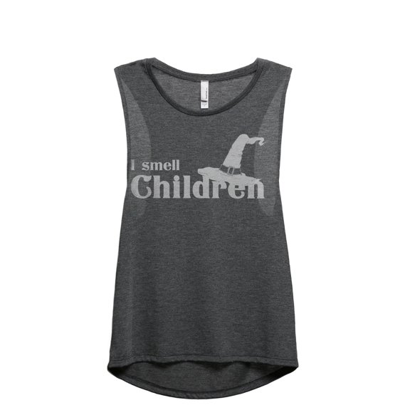 I Smell Children Women's Fashion Sleeveless Muscle Workout Yoga Tank Top Charcoal Grey Medium