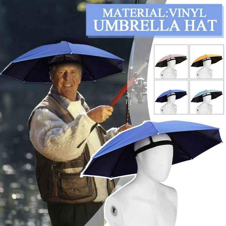 Novelty Umbrella Hat Festival Rave Outdoor Foldable Fishing Cap Joke Z4T1