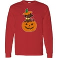 thumbnail image 3 of Inktastic Halloween Dachshund in Pumpkin Long Sleeve T-Shirt, 3 of 5