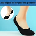 thumbnail image 6 of 5-Pack No Show Socks for Women Size 6-9 Ankle Invisible Non-slip Athletic Socks, 6 of 7