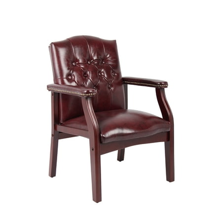 Boss Office Products Traditional Guest Chair, Burgundy