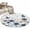 Blue Grey, variant on Blue Floral 2'x6' Runner Rugs for Hallway Kitchen Bedside Non Slip Washable, Spring Watercolor Flowers Butterflies Beige Entryway Rug Runners with Rubber Backing, Long Carpet Runner for Laundry Room