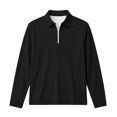 thumbnail image 3 of Asxite Toddler Girls and Boys Tops Long Sleeve Collared Half Zip Pullover Shirt Solid Casual Preppy, 3 of 8