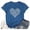 Blue, variant on Womens Graphic T-shirts Short Sleeve Crewneck Tees Heart Print Stylish Casual Summer Fashion Tops Black L