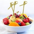 thumbnail image 2 of 200Pcs Decorative Bamboo Sticks Party Fruits Sticks Disposable Dessert Picks Cocktail Picks Decors, 2 of 9