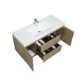 thumbnail image 6 of Modern 48" Wall-Mounted Bathroom Vanity in Natural Oak with Resin Top Basin, 6 of 8