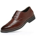 thumbnail image 3 of KaLI_store Mens Dress Shoes Leather Men's Casual Shoes Slip On Mens Driving Penny Loafers for Men Lightweight Breathable,Brown, 3 of 5