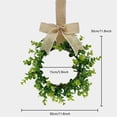 thumbnail image 2 of MOQIN 2 Pieces 11.8" Mini Eucalyptus Wreath Artificial Spring Summer Greenery Wreath for Front Door Farmhouse Kitchen Cabinet Wreaths with Ribbon for Porch Wall Window Decor, 2 of 3