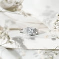 thumbnail image 4 of Rosec Jewels Lab Grown Diamond Heart Shaped Wedding Bridal Ring Set of 2 - Diamond Engagement Ring with Enhancer - EF-VS Quality, 18K White Gold, US 3.00, 4 of 9