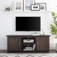 thumbnail image 3 of Bowery Hill 58" Rustic Low Profile TV Stand in Dark Walnut Finish, 3 of 15