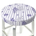 thumbnail image 3 of Kll Bouquet And Lavender Flowers Round Bar Chair Cushion Cover 12 Inch,Bar Stool Protector With Elastic, Soft Washable, 3 of 7