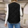thumbnail image 6 of Sherpa Fleece Lined Jacket Vest for Women Winter Casual Warm Cropped Coat Sleeveless Full Zip Quilted Outerwear (XL, Black), 6 of 6