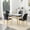 Gold Legs+Four Black Chairs-Style1, variant on Hi loPres 5-Piece Dining Set for Apartments, 47" White Faux Marble Table with 4 Shell-Back White PU Chairs, 1.3" Thick Top and Stable Gold Metal Legs Suite