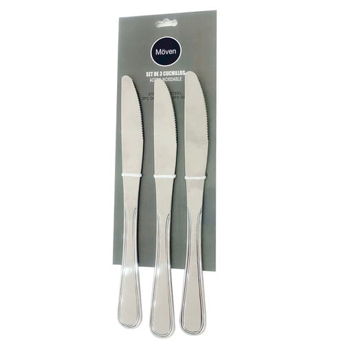 Set de Cuchillos Moven de Acero Inoxidable 3 Piezas