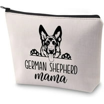 German Shepherd Dog Owner Gift Funny Shepherd Mama Cosmetic Bag Zipper Accessory Pouch