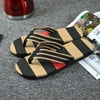 Womail Men Summer Stripe Flip Flops Shoes Sandals Male Slipper Flip-flops BK/41