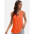 thumbnail image 4 of Womens Tank Tops V Neck Summer Trendy Casual Loose Fit Flowy Sleeveless Shirts, 4 of 6