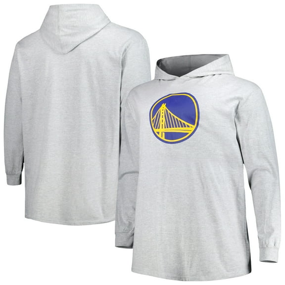 Men's Fanatics Heather Gray Golden State Warriors Big & Tall Pullover Hoodie