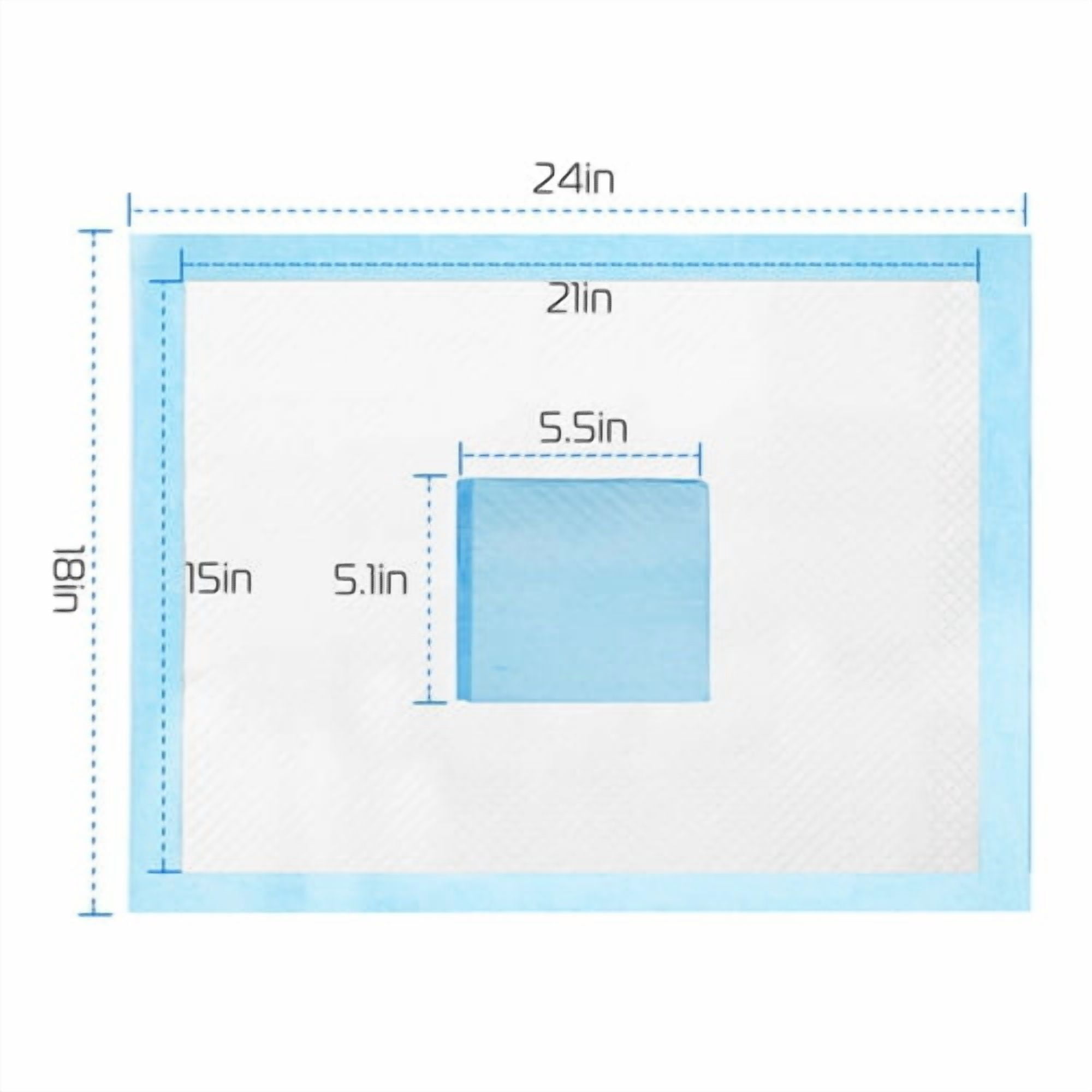 iMountek 50Pcs/Set Dog Training Pads Puppy Pee Pads Cat Wee Mats Potty-Train 24’’*18’’ M