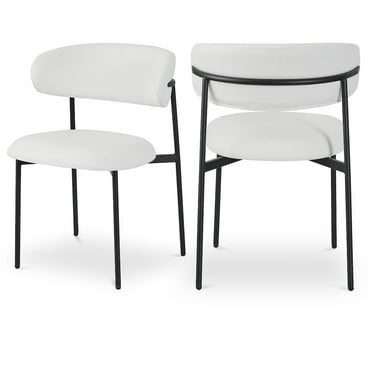 Meridian Furniture Lupita White Vegan Leather Dining Chair (Set of 2)