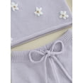 thumbnail image 6 of Baby Girls Summer 2 Piece Outfit Daisy Pattern Knitted Tank Tops and Elastic Shorts Set, 6 of 8