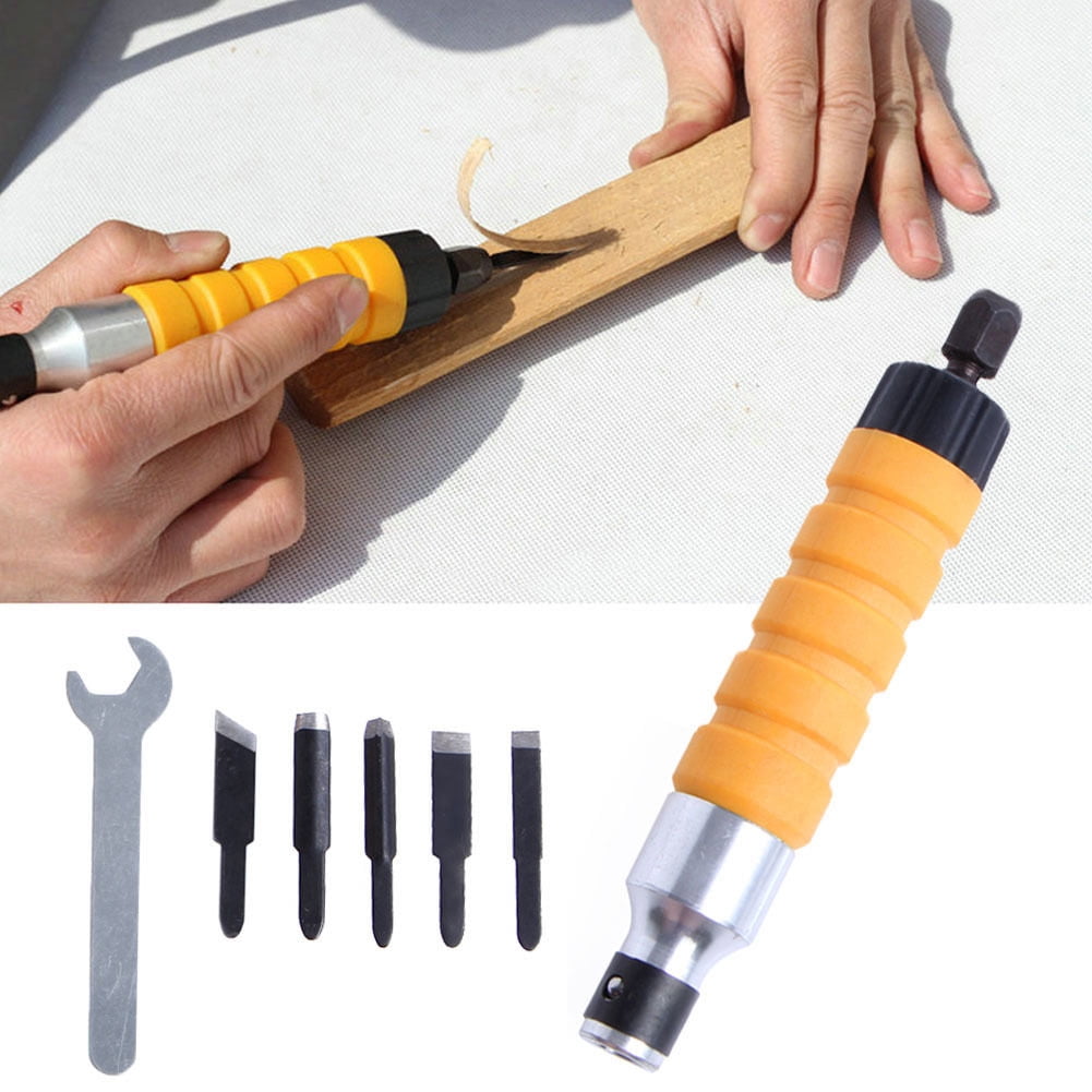 Electric Chisel Carving Tools Wood Chisel Carving Machine Kit Carve Safe Shaft 