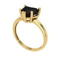 thumbnail image 2 of Solitaire Engagement Ring for Women - 2ct Natural Onyx in 14K Yellow Gold Promise Ring, 2 of 6