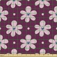thumbnail image 2 of Ambesonne Pink Polka Dots Fabric by the Yard Upholstery, Petals with Hearts, 3 Yards, Pale Pink Dark Magenta, 2 of 5