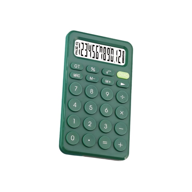 Seitruly Calculadora electrónica que ahorra tiempo para cálculos rápidos, 12 calculadoras portátiles precisas para estudiantes Computadoras y accesorios verde