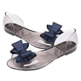 thumbnail image 3 of Fashionable Jelly Shoes Women Fish Mouth Bowknot Sandals Creative Summer Beach Footwear (Dark Blue Size 38 7US 4.5UK 38EU 9.432Inch), 3 of 5