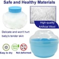 thumbnail image 5 of Contenedor de almacenamiento de polvo para el cuerpo, estuche grande para polvo para después del baño, de 3,5 pulgadas, caja para polvo para el cuidado del bebé, para la cara y el cuerpo, co, 5 of 5